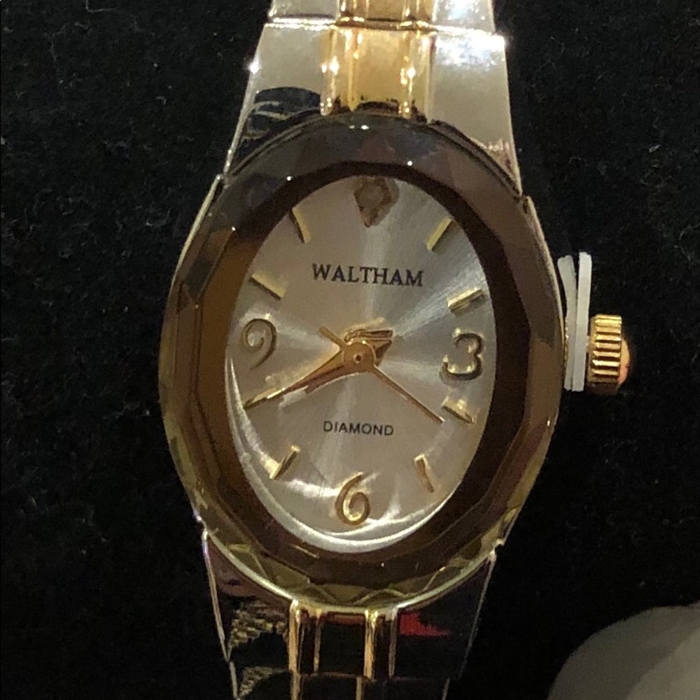 Beautiful New Waltham Watch Two Tone Stretchy Band